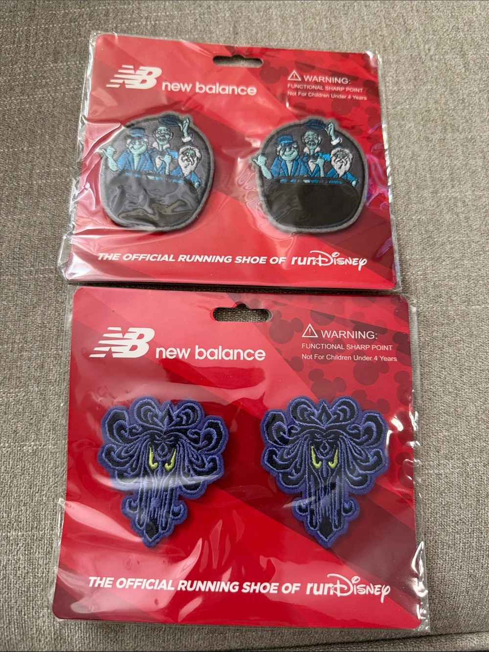 New Balance Blue & Black RunDisney Embroidered Patches Set Haunted Mansion